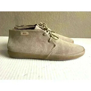 VANS-Surf Sider-Chukka Booties Sneakers-Lined-Tan/Taupe Suede-Sz 6.5